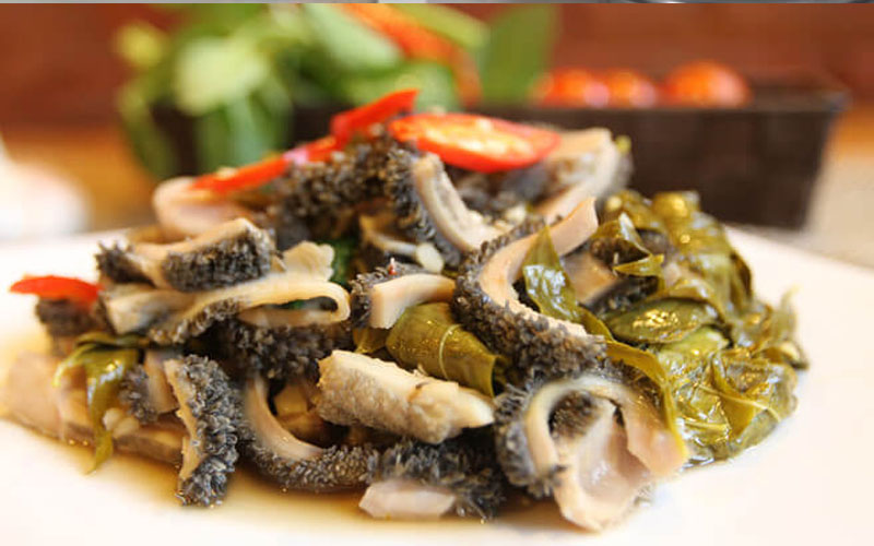 Lá xách xào cải chua